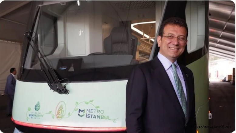 İmamoğlu, elektrikli metrobüsün test sürüşüne katıldı