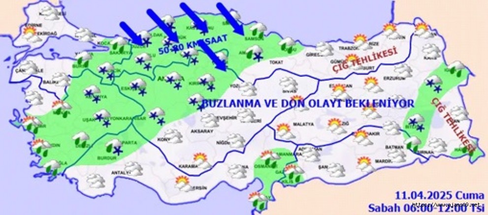 Karadeniz ve İç Anadoluya Lapa lapa kar yağdı!