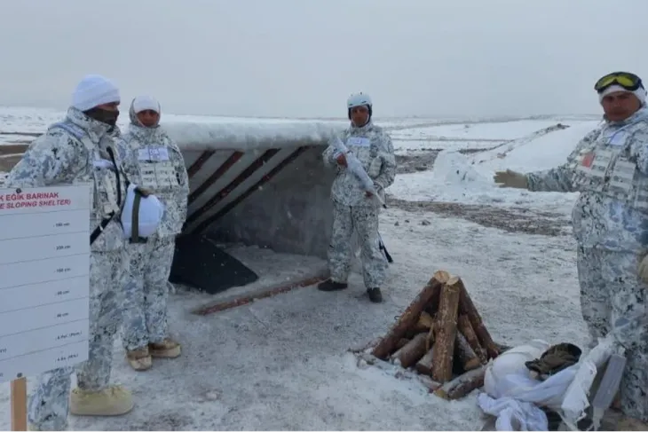 Kars'taki Kış-2025 Tatbikatı'nda! Kazakistan askerleri