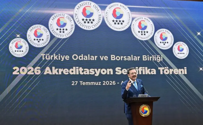 TOBB Başkanı Mustafa Rifat Hisarcıklıoğlu TOBB 2026 Akreditasyon Sertifika Töreni Paylaşımı