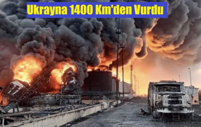 Ukrayna, devlet sınırından 1400 kilometre uzaklıktaki Başneft-Novoil rafinerisini vurdu.